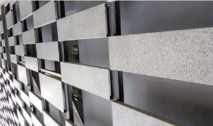 1-Aluminum Veneer with Imitation Stone Paint Exterior Effect