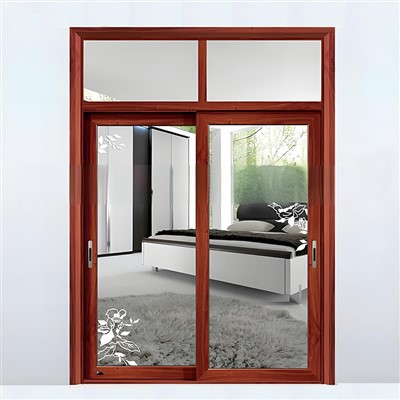 Strip sort skydedør